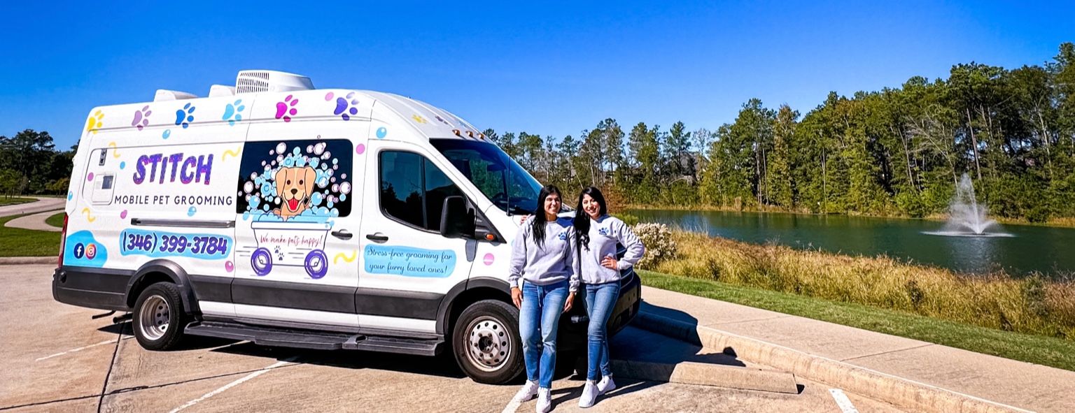 Our team with the van